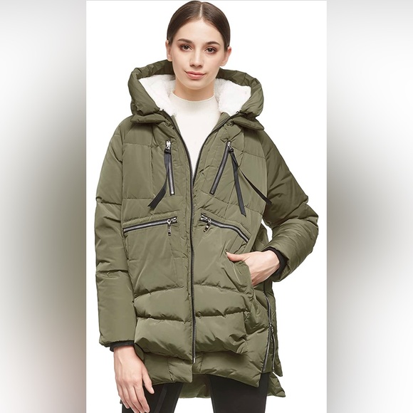 *NWT* 🔥Viral🔥 Amazon Orolay / Thickened Down Hooded Coat / Green / Large - Picture 4 of 16